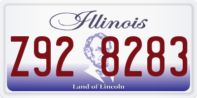 IL license plate Z928283