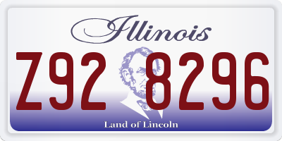 IL license plate Z928296