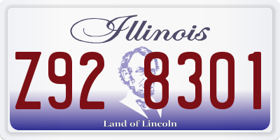 IL license plate Z928301
