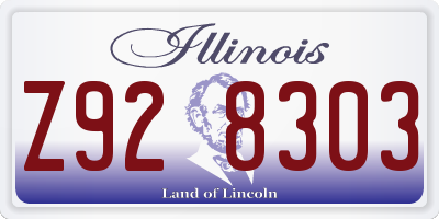 IL license plate Z928303