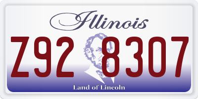 IL license plate Z928307