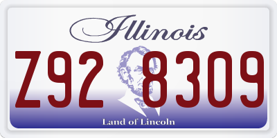 IL license plate Z928309