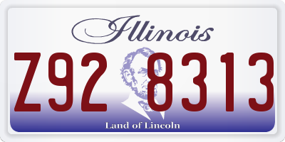 IL license plate Z928313