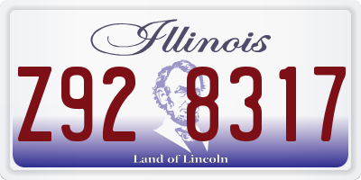 IL license plate Z928317