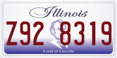 IL license plate Z928319