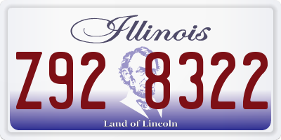IL license plate Z928322
