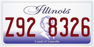 IL license plate Z928326