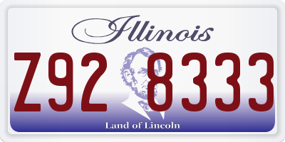IL license plate Z928333