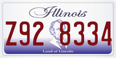 IL license plate Z928334
