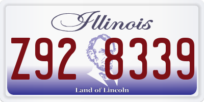 IL license plate Z928339