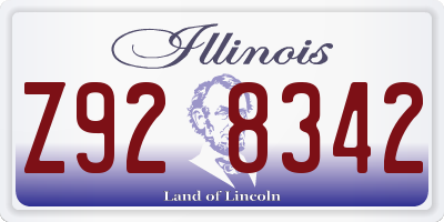 IL license plate Z928342