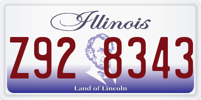 IL license plate Z928343