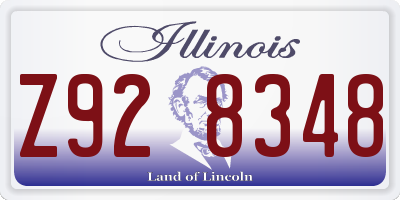 IL license plate Z928348