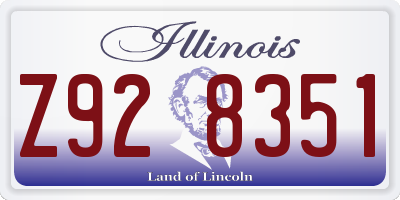 IL license plate Z928351