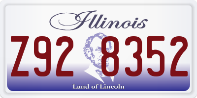 IL license plate Z928352
