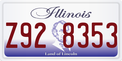IL license plate Z928353