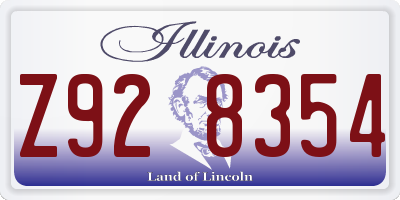 IL license plate Z928354