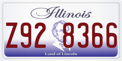 IL license plate Z928366