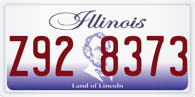 IL license plate Z928373
