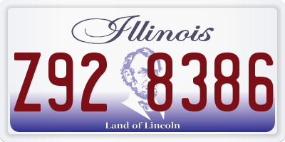 IL license plate Z928386
