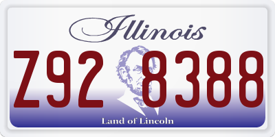 IL license plate Z928388