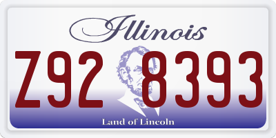IL license plate Z928393