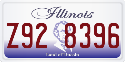 IL license plate Z928396
