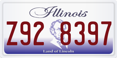 IL license plate Z928397