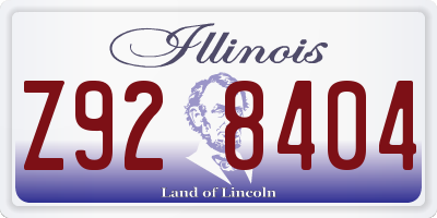 IL license plate Z928404