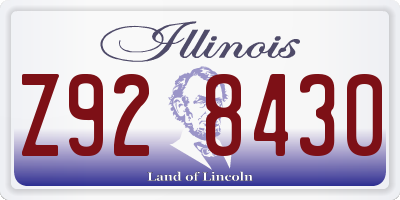 IL license plate Z928430