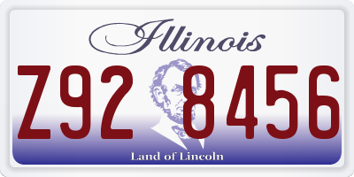 IL license plate Z928456