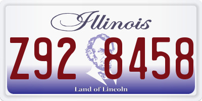 IL license plate Z928458