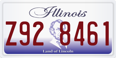 IL license plate Z928461