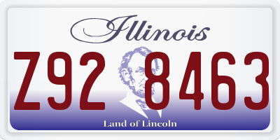 IL license plate Z928463