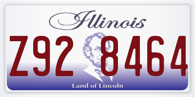 IL license plate Z928464
