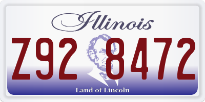 IL license plate Z928472