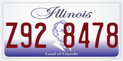 IL license plate Z928478