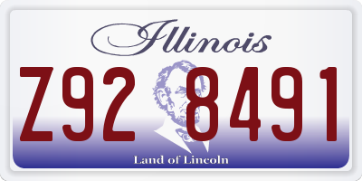 IL license plate Z928491