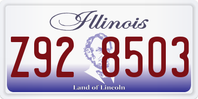 IL license plate Z928503
