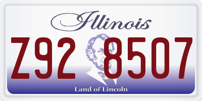 IL license plate Z928507