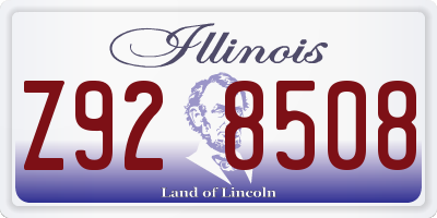 IL license plate Z928508