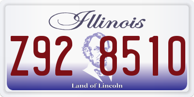 IL license plate Z928510