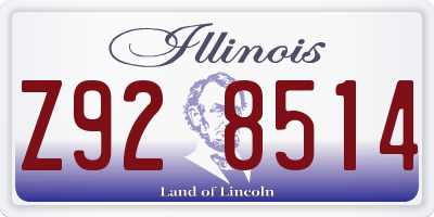 IL license plate Z928514