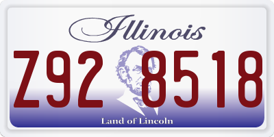 IL license plate Z928518