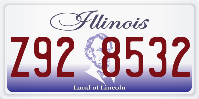 IL license plate Z928532