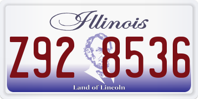 IL license plate Z928536