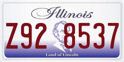 IL license plate Z928537