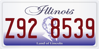 IL license plate Z928539