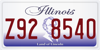 IL license plate Z928540