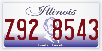 IL license plate Z928543